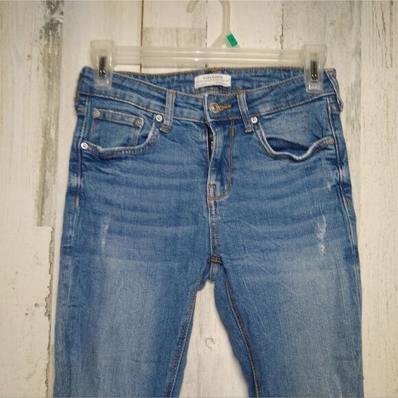 Zara Woman Women's Size 2 Skinny Jeans Raw Hem - Picture 3 of 7
